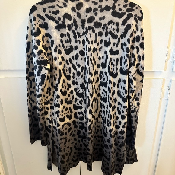 360Cashmere Leopard Print Ombre Cardigan M - Picture 5 of 6
